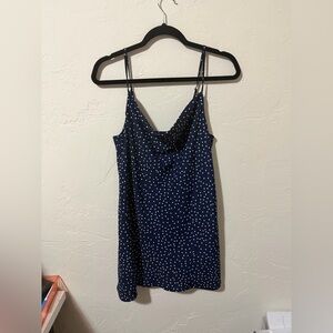 Princess Polly Navy and White Polka Dot Dress